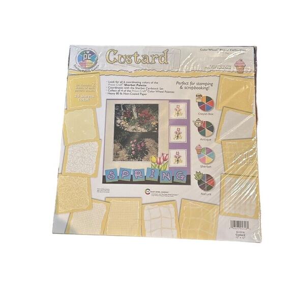 Color Wheel Paper Collection Custard Sherbet Palette 12 X 12 Scrapbooking 24 - Picture 3 of 4